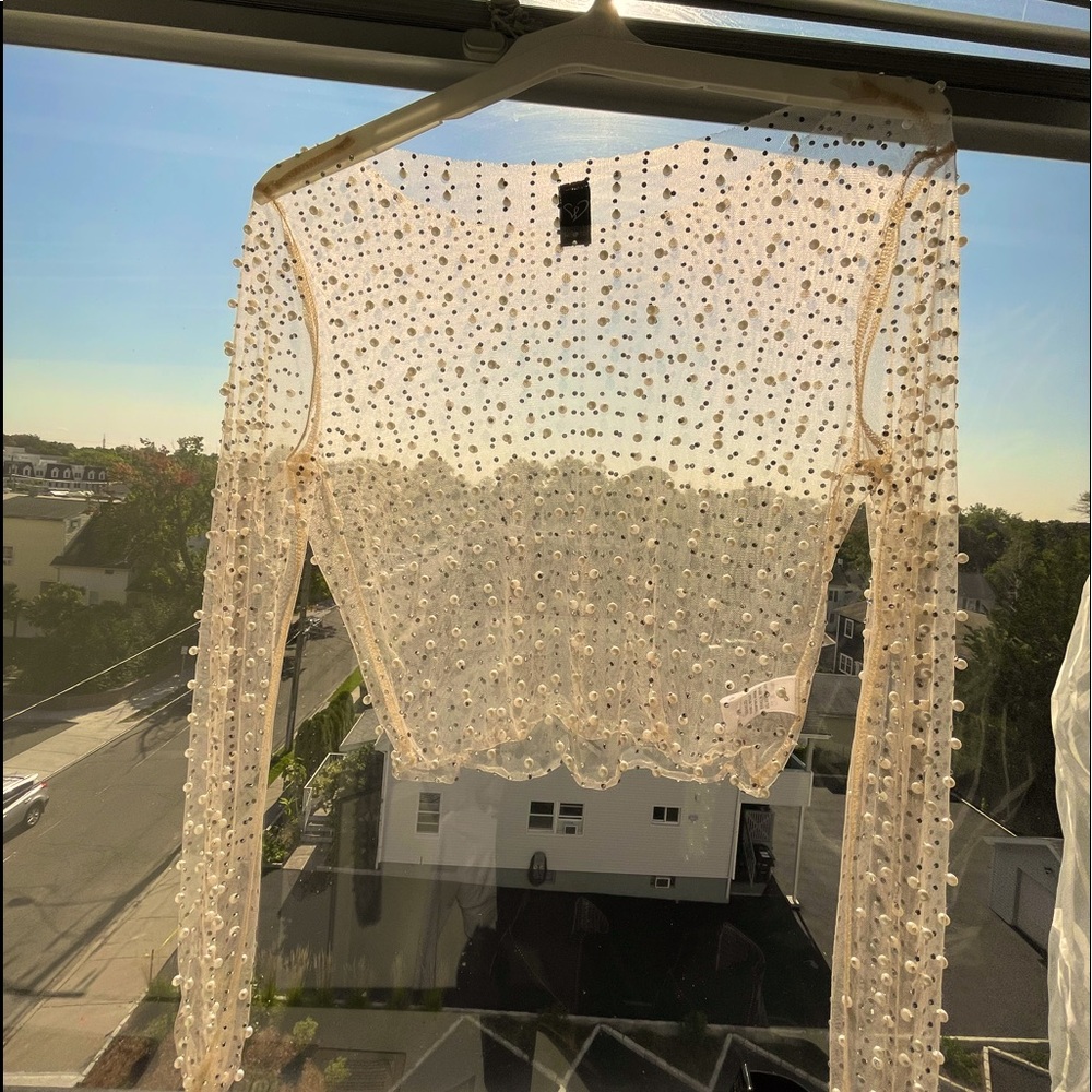 Windsor see through crystal mesh top